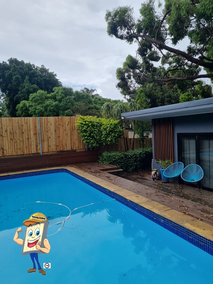 Boundary fencing on a Sydney property